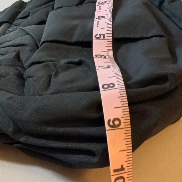 Vintage Kiss Clasp Black Fabric Bag Cottagecore Grandmacore - Picture 9 of 9